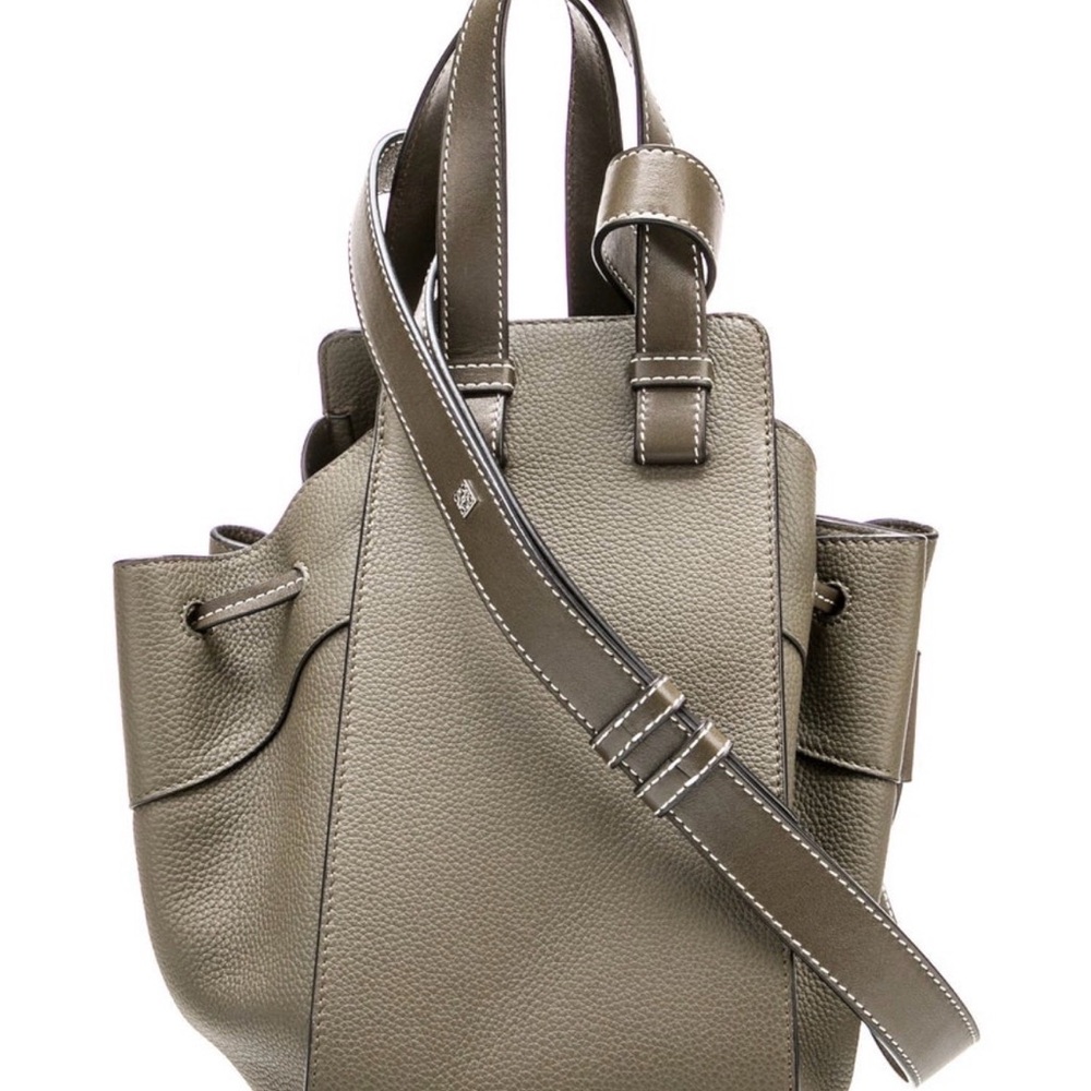 Elegant Loewe Olive Green Tote Bag